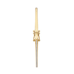 0.50ct Lab Diamond Half Pavé Bangle Bracelet in 18K Gold Vermeil