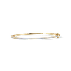 0.50ct Lab Diamond Half Pavé Bangle Bracelet in 18K Gold Vermeil