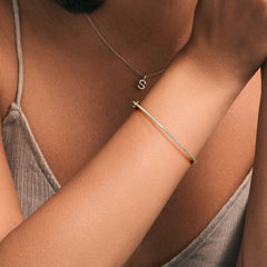 0.50ct Lab Diamond Half Pavé Bangle Bracelet in 18K Gold Vermeil