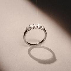 Lab Diamond 5 Stone Oval 1.00ct Total Platinum Ring