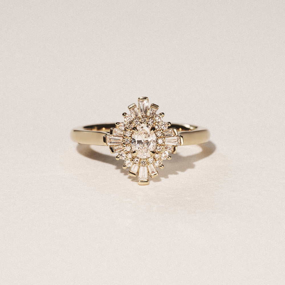 The Radiance Lab Diamond Ring 0.52ct H/SI Set in 18K Gold Vermeil