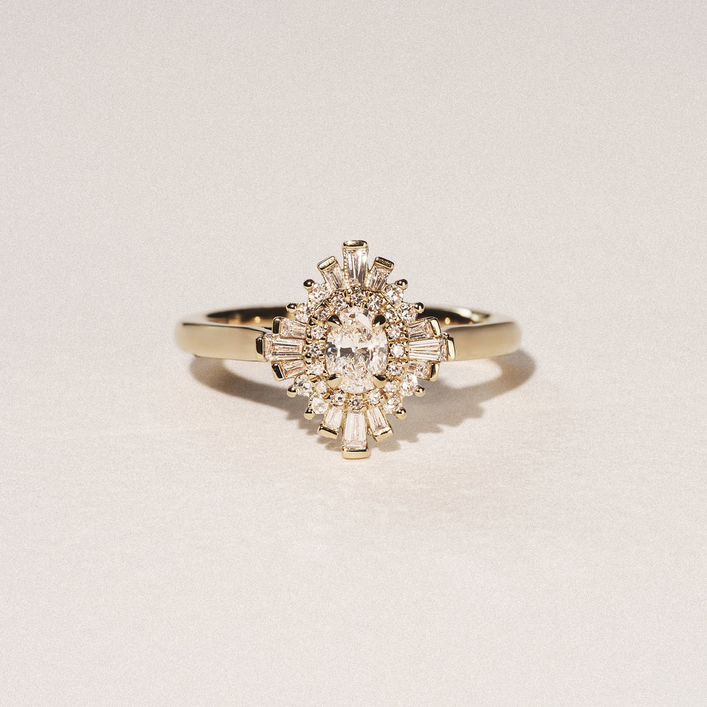 The Radiance Lab Diamond Ring 0.52ct H/SI Set in 18K Gold Vermeil