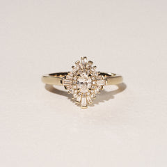 The Radiance Lab Diamond Ring 0.52ct H/SI Set in 18K Gold Vermeil
