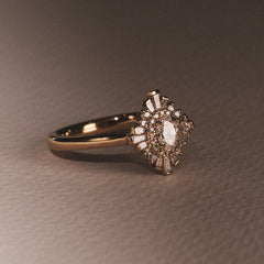 The Radiance Lab Diamond Ring 0.52ct H/SI Set in 18K Gold Vermeil