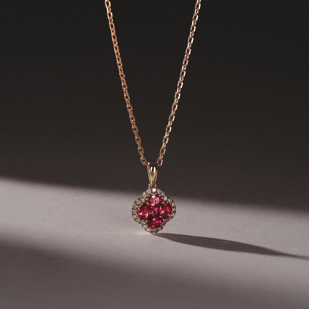 Alegria Lab Ruby Pendant 0.90ct in 18k Gold Vermeil