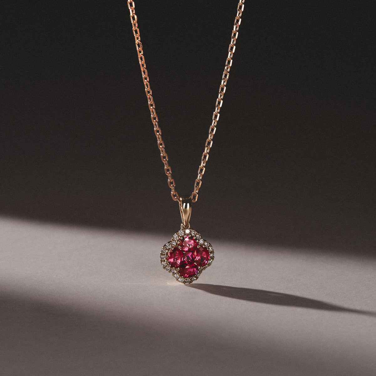 Alegria Lab Ruby Pendant 0.90ct in 18k Gold Vermeil