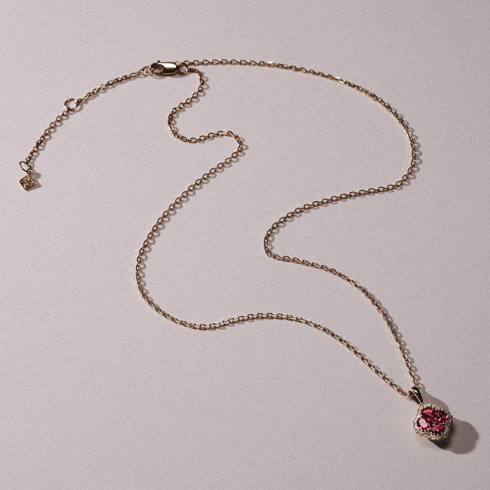 Alegria Lab Ruby Pendant 0.90ct in 18k Gold Vermeil