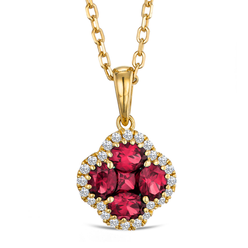 Alegria Lab Ruby Pendant 0.90ct in 18k Gold Vermeil