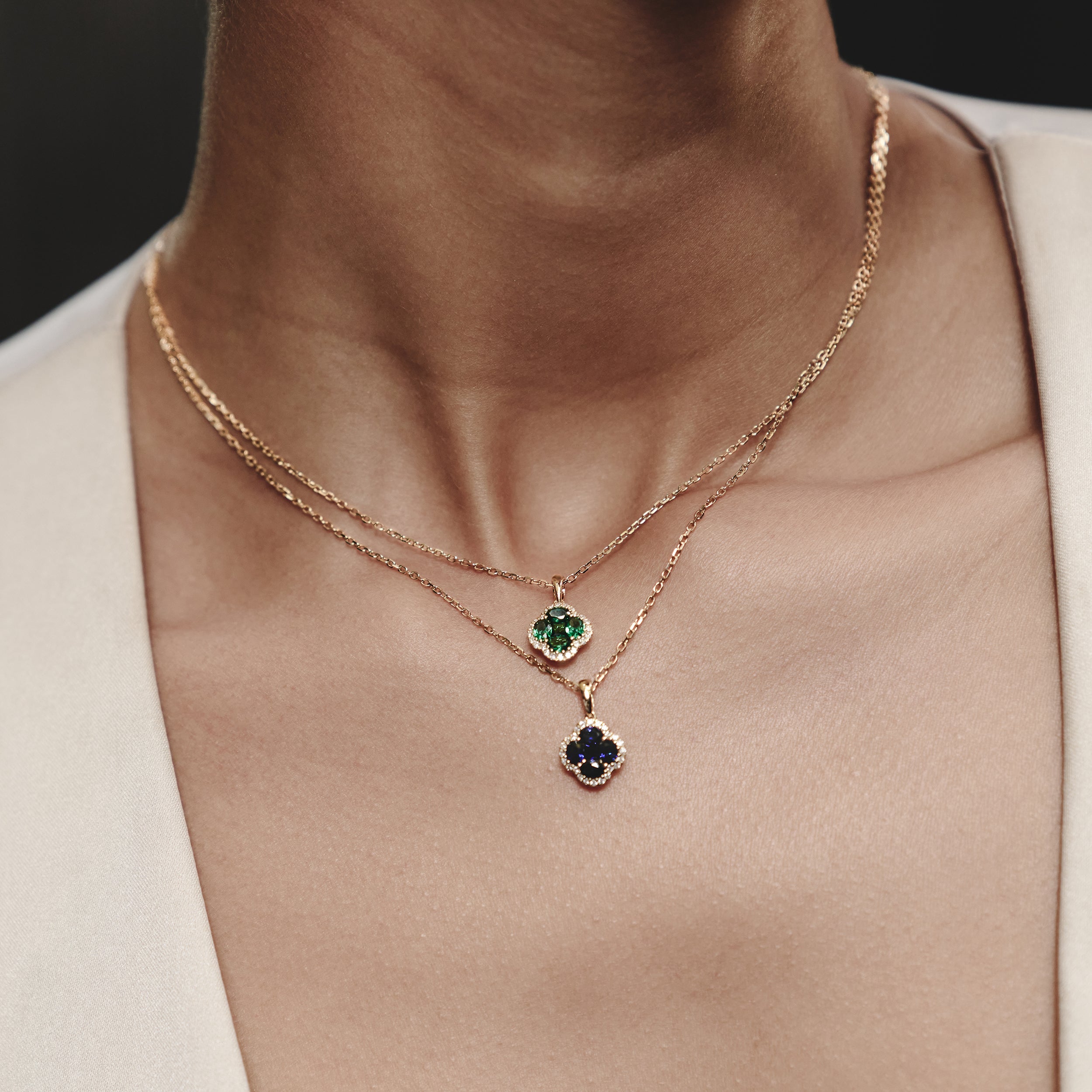 Alegria Lab Sapphire Pendant 1.00ct in 18k Gold Vermeil