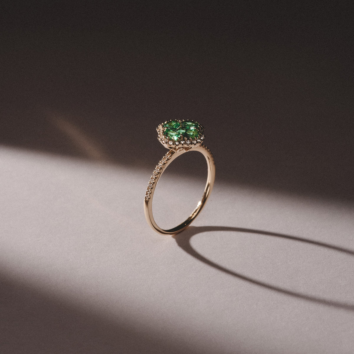 Alegria Lab Emerald Ring 0.75ct in 18k Gold Vermeil