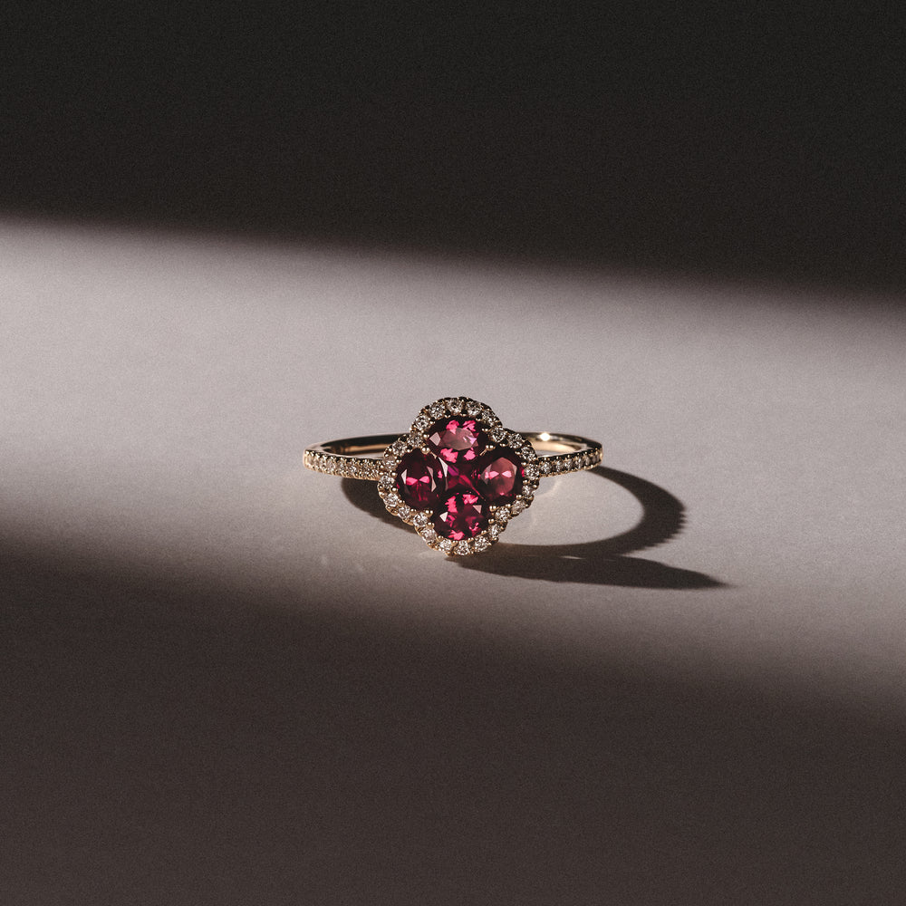 Alegria Lab Ruby Ring 0.85ct in 18k Gold Vermeil