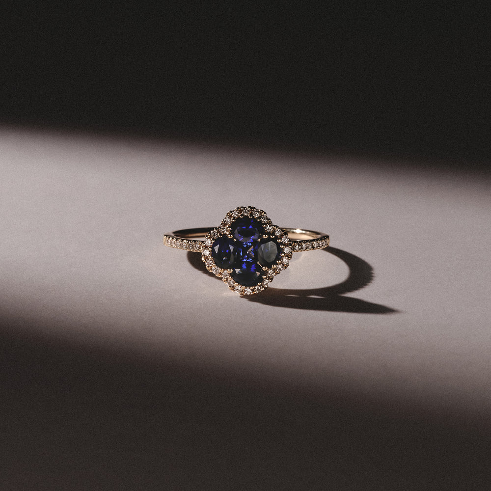 Alegria Lab Sapphire Ring 1.00ct in 18k Gold Vermeil