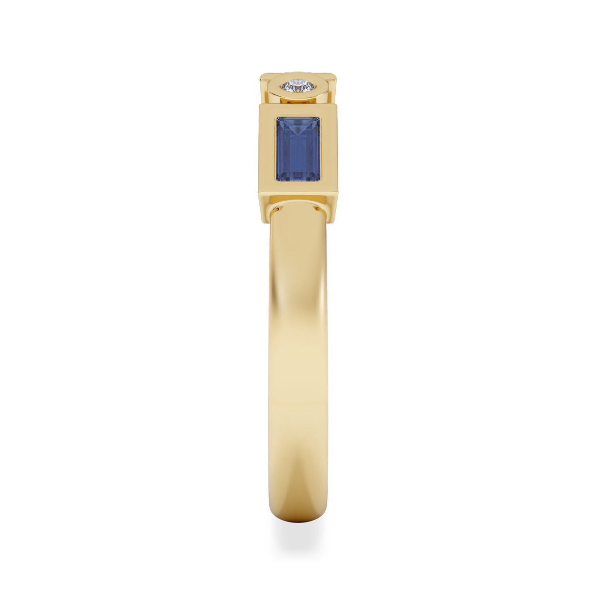 Forme 0.48ct Baguette Cut Lab Sapphire 5 Stones Ring in 18K Gold Vermeil
