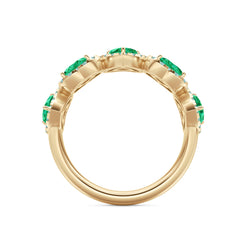 Chérie 1.70ct Heart Cut Lab Emerald and Lab Diamond Halo Ring in 18K Gold Vermeil