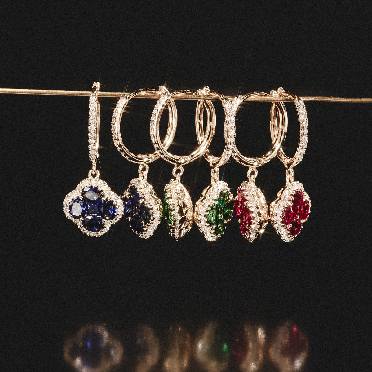 Alegria Lab Sapphire Earrings 2.00ct in 18k Gold Vermeil