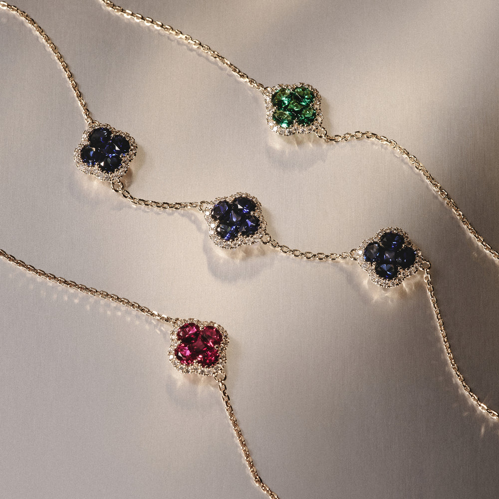 Alegria 1.01ct Emerald and Lab Diamond Bracelet in 9K Yellow Gold