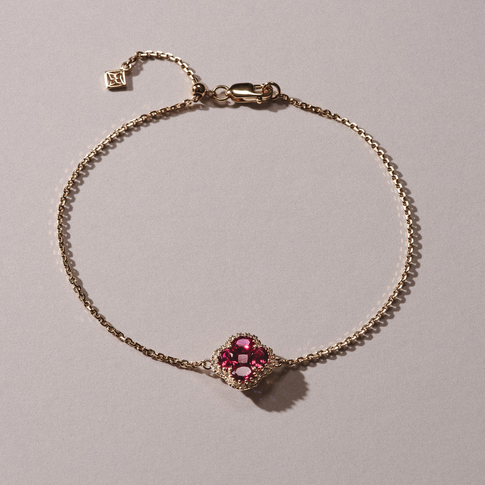 Alegria Lab Ruby Bracelet 0.90ct in 18k Gold Vermeil