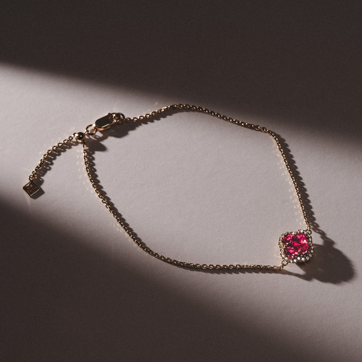Alegria Lab Ruby Bracelet 0.90ct in 18k Gold Vermeil