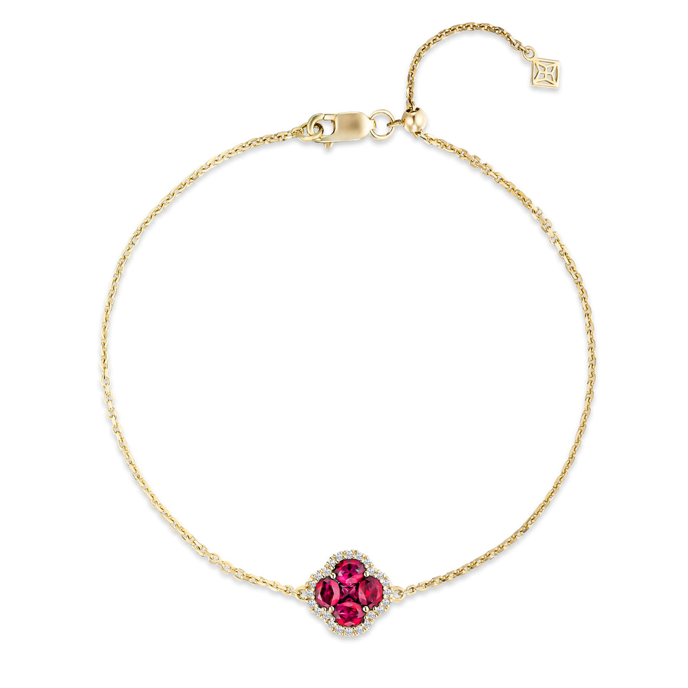Alegria Lab Ruby Bracelet 0.90ct in 18k Gold Vermeil