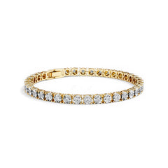 Mens Lab Diamond 1.00ct Tennis Bracelet in 18K Gold Vermeil