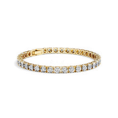 Mens Lab Diamond 1.00ct Tennis Bracelet in 18K Gold Vermeil