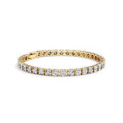 Mens Lab Diamond 1.00ct Tennis Bracelet in 18K Gold Vermeil