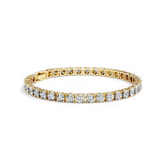 Mens Lab Diamond 1.00ct Tennis Bracelet in 18K Gold Vermeil