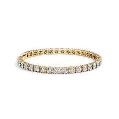 Mens Lab Diamond 1.00ct Tennis Bracelet in 18K Gold Vermeil