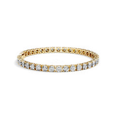 Mens Lab Diamond 1.00ct Tennis Bracelet in 18K Gold Vermeil