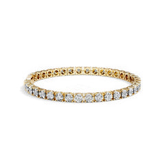 Mens Lab Diamond 1.00ct Tennis Bracelet in 18K Gold Vermeil