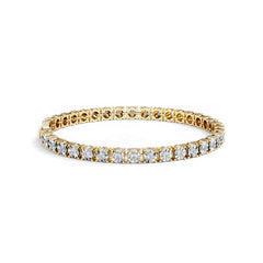 Mens Lab Diamond 1.00ct Tennis Bracelet in 18K Gold Vermeil