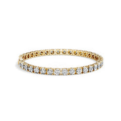 Mens Lab Diamond 1.00ct Tennis Bracelet in 18K Gold Vermeil