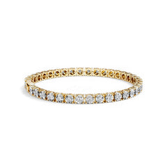 Mens Lab Diamond 1.00ct Tennis Bracelet in 18K Gold Vermeil