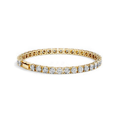 Mens Lab Diamond 1.00ct Tennis Bracelet in 18K Gold Vermeil