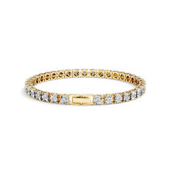 Mens Lab Diamond 1.00ct Tennis Bracelet in 18K Gold Vermeil