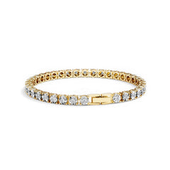 Mens Lab Diamond 1.00ct Tennis Bracelet in 18K Gold Vermeil