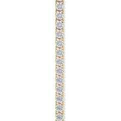 Mens Lab Diamond 1.00ct Tennis Bracelet in 18K Gold Vermeil