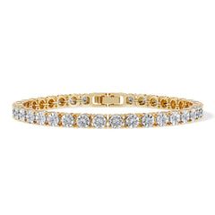 Mens Lab Diamond 1.00ct Tennis Bracelet in 18K Gold Vermeil