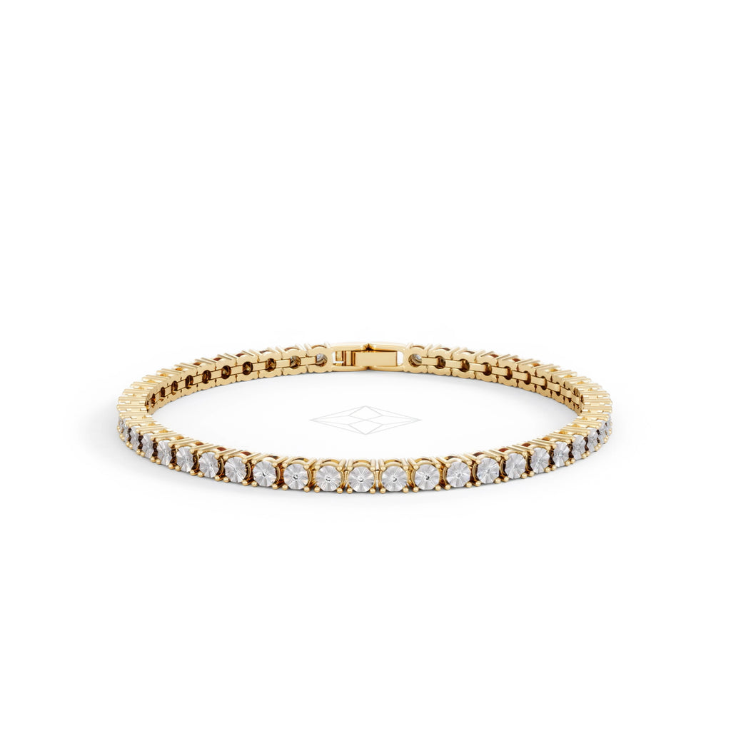 Brilliance 18K Gold Vermeil Lab Diamond Set 0.57ct Tennis Bracelet