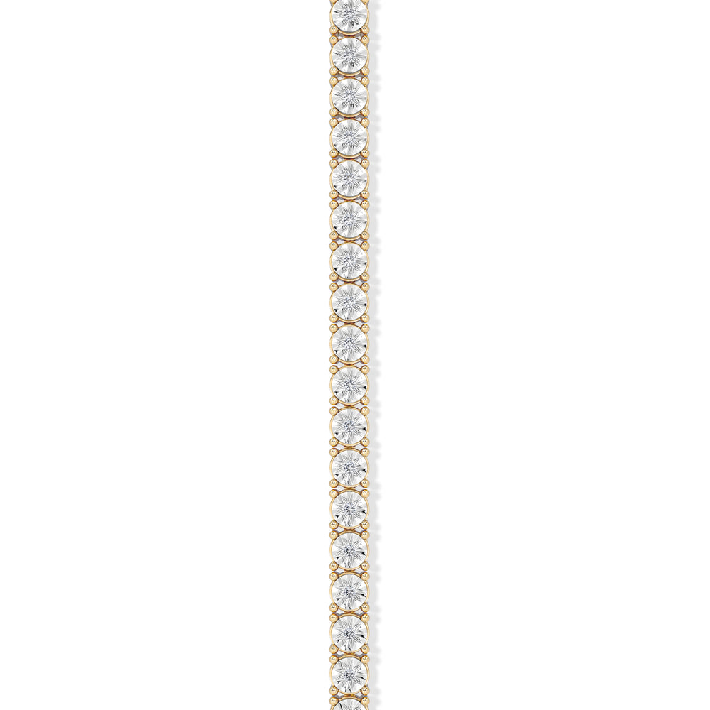 Brilliance 18K Gold Vermeil Lab Diamond Set 0.57ct Tennis Bracelet