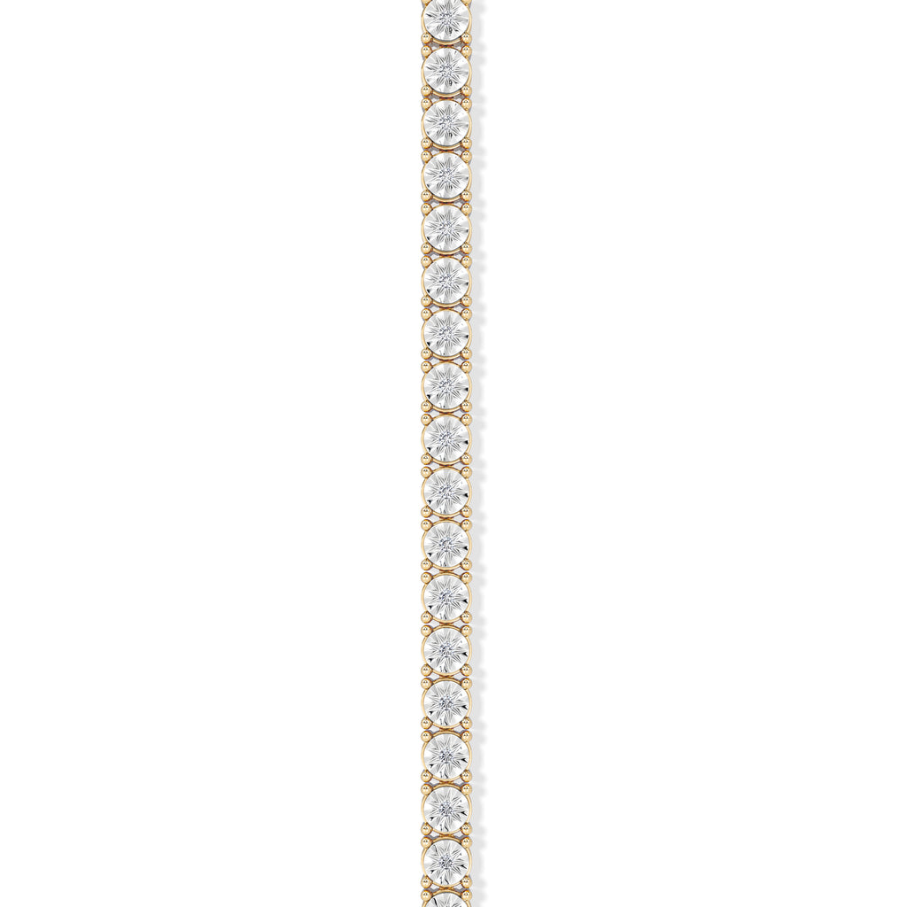 Brilliance 18K Gold Vermeil Lab Diamond Set 0.57ct Tennis Bracelet