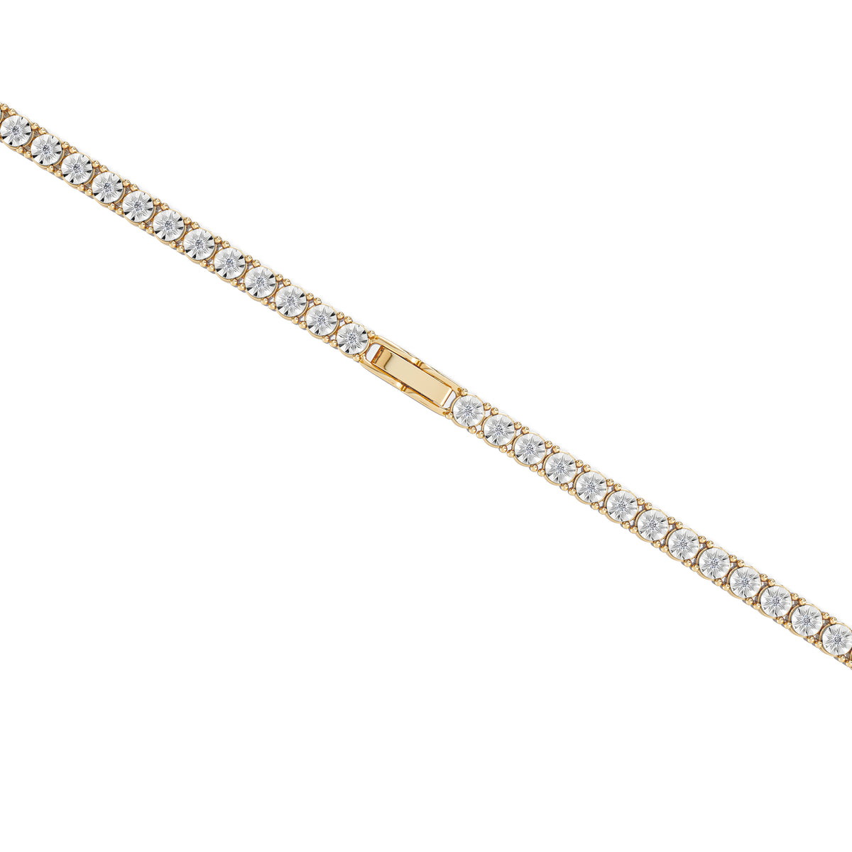 Brilliance 18K Gold Vermeil Lab Diamond Set 0.57ct Tennis Bracelet