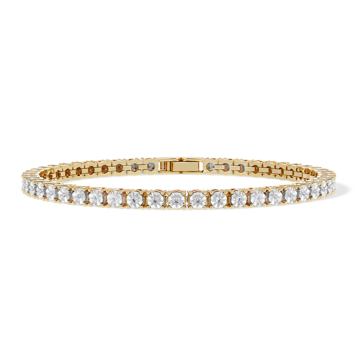 Brilliance 18K Gold Vermeil Lab Diamond Set 0.57ct Tennis Bracelet