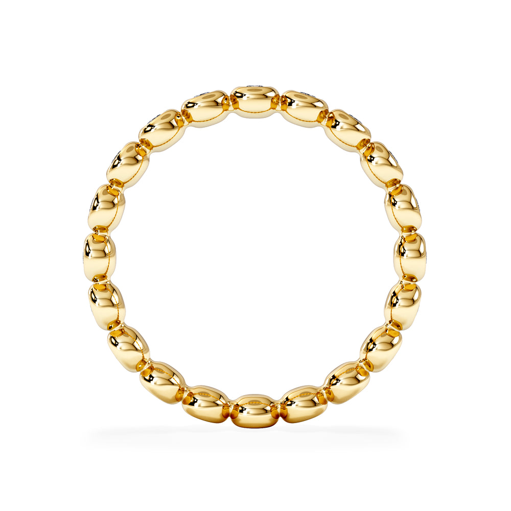 Lab Diamond Rubover Eternity Ring 0.33ct in 18K Gold Vermeil