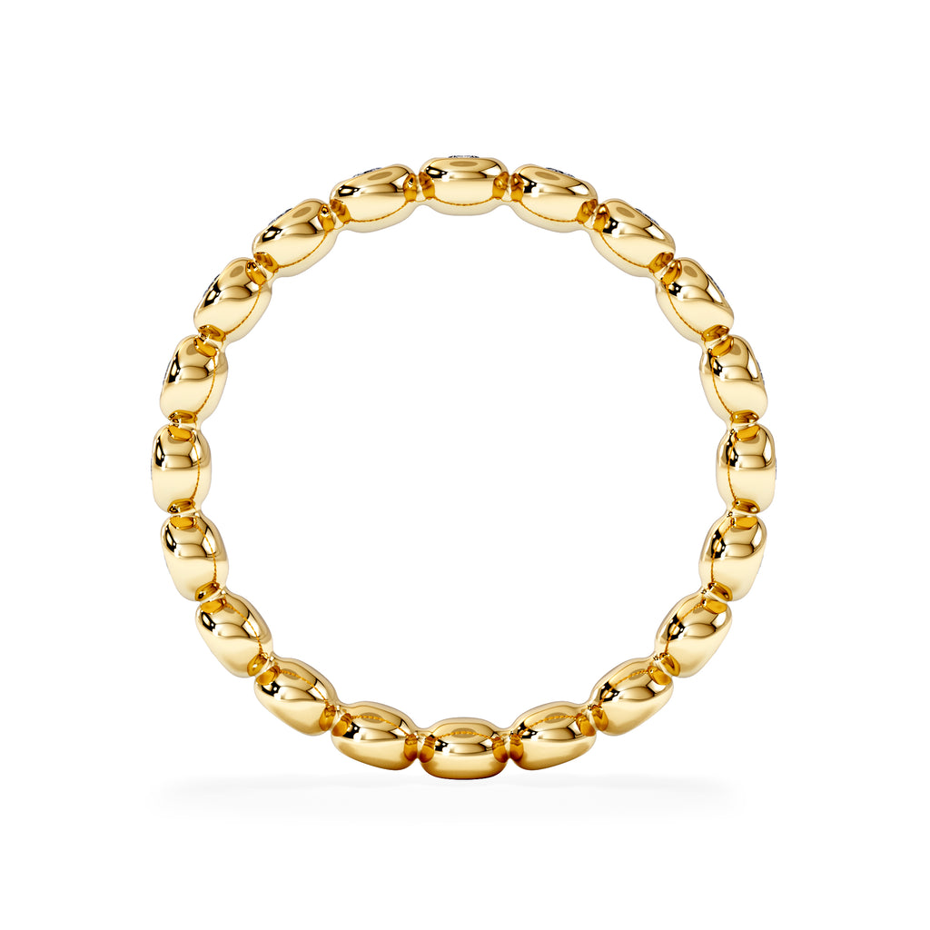 Lab Diamond Rubover Eternity Ring 0.33ct in 18K Gold Vermeil