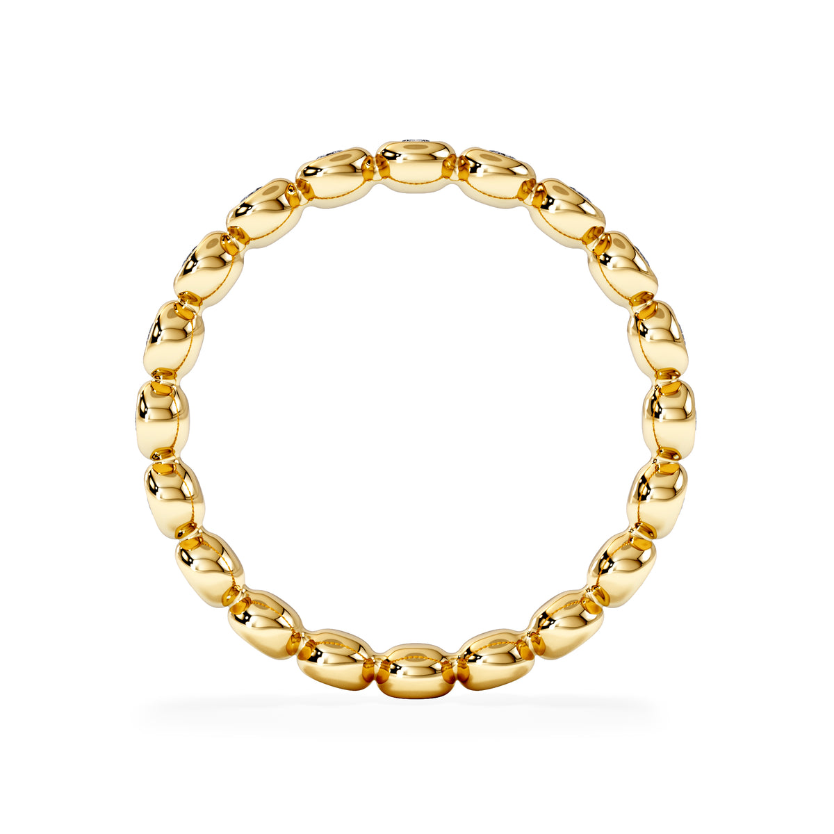 Lab Diamond Rubover Eternity Ring 0.33ct in 18K Gold Vermeil