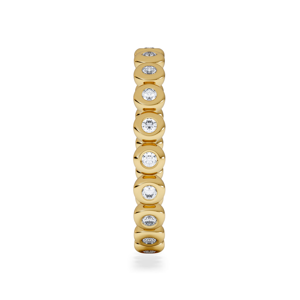 Lab Diamond Rubover Eternity Ring 0.33ct in 18K Gold Vermeil