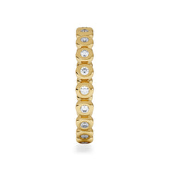 Lab Diamond Rubover Eternity Ring 0.33ct in 18K Gold Vermeil