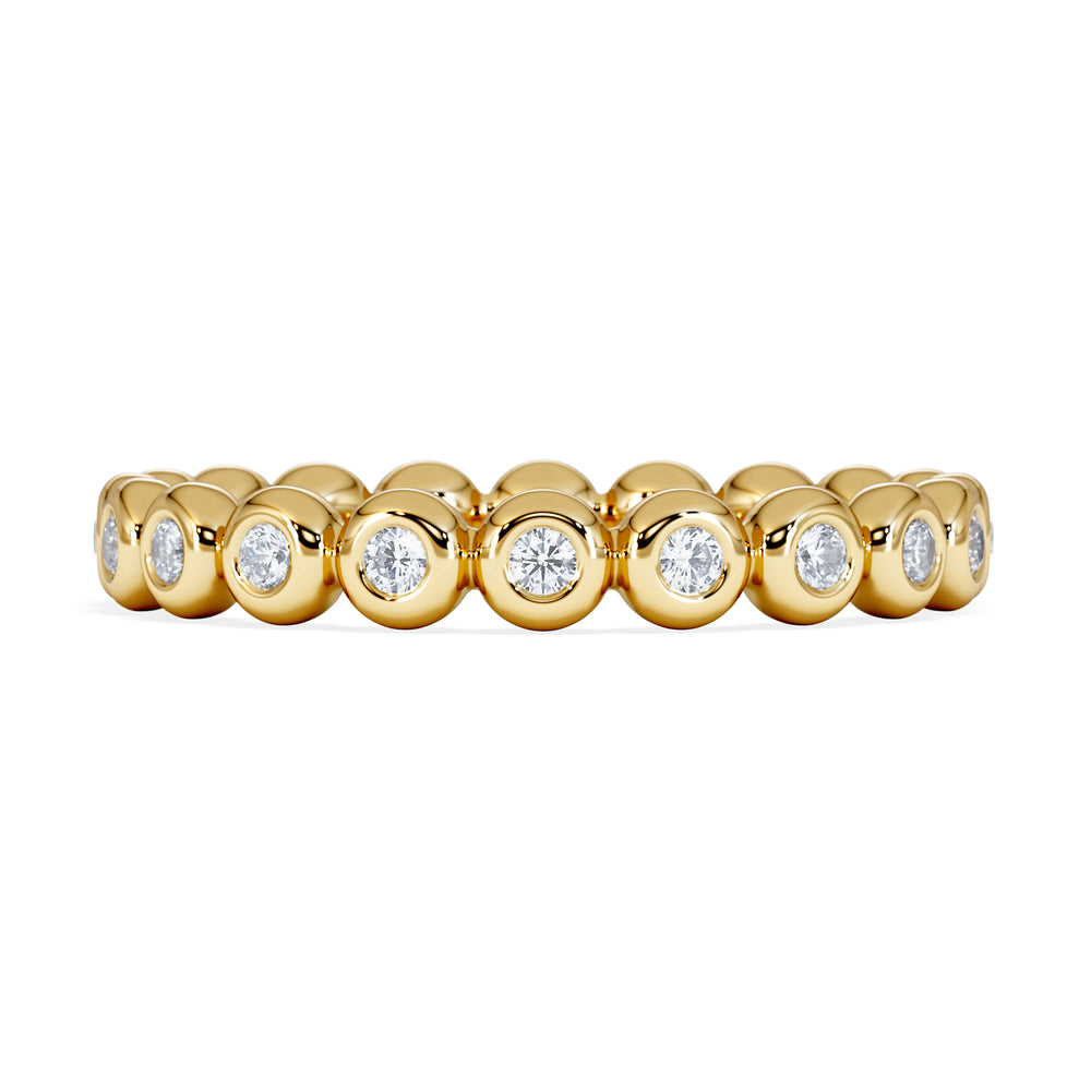 Lab Diamond Rubover Eternity Ring 0.33ct in 18K Gold Vermeil