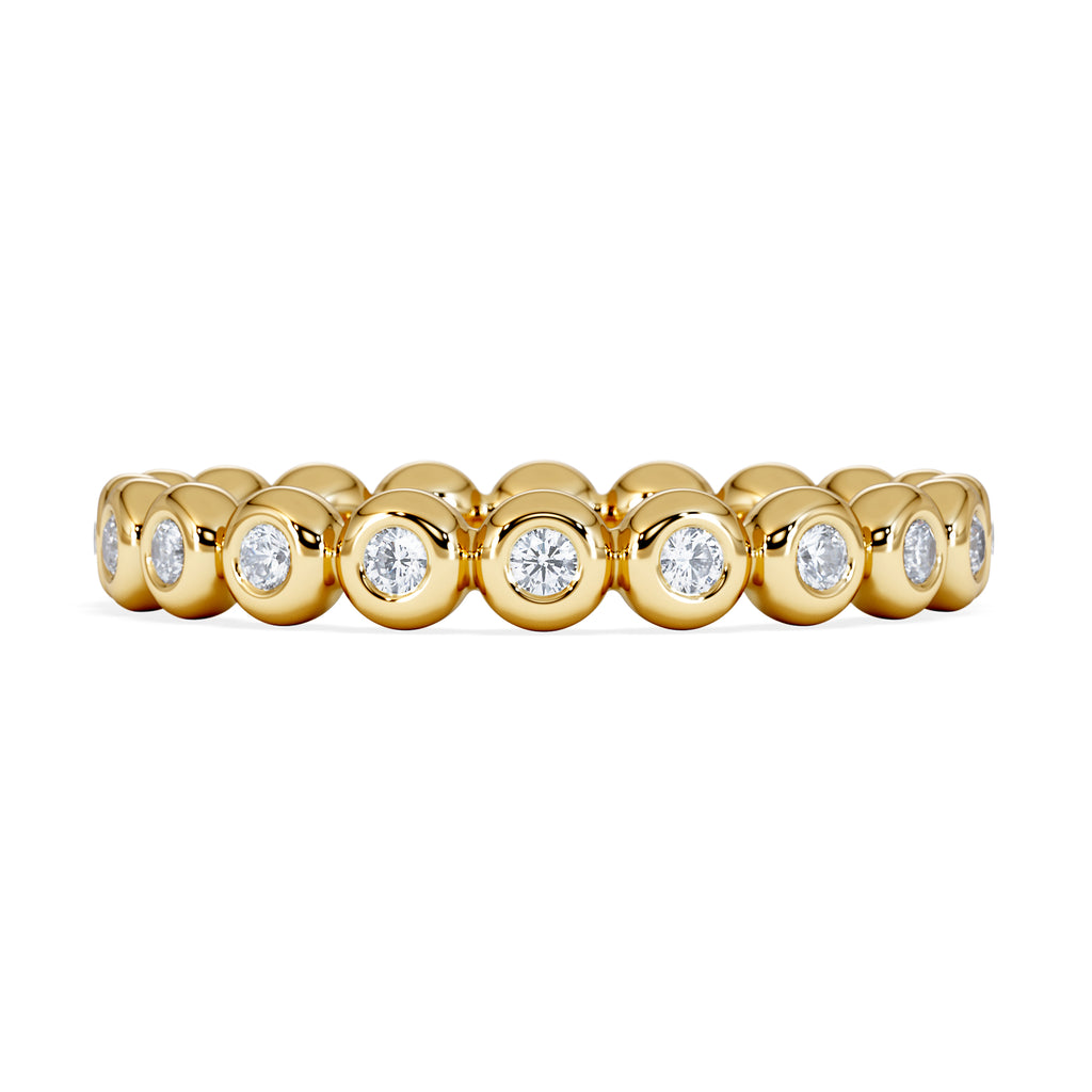 Lab Diamond Rubover Eternity Ring 0.33ct in 18K Gold Vermeil